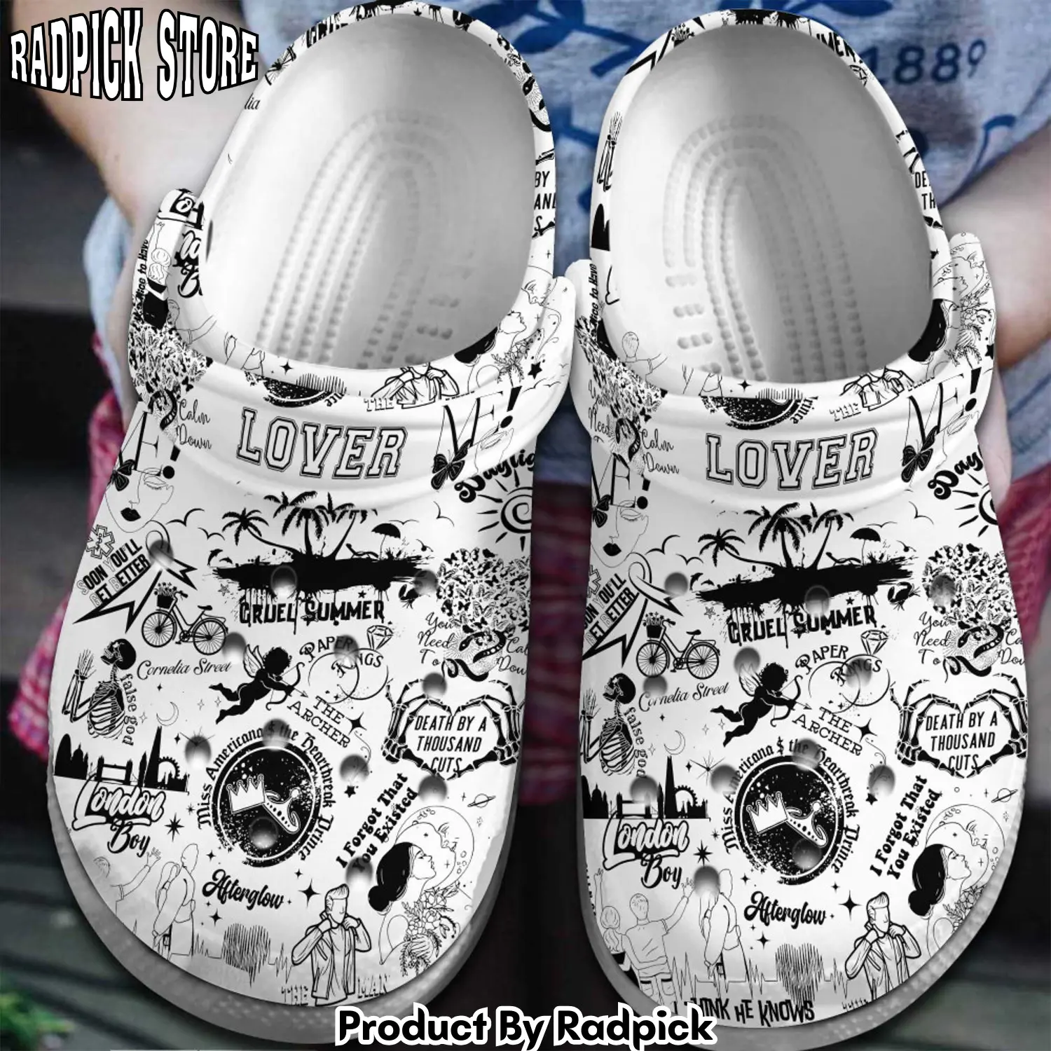 Radpick taylor swift music lover clogs shoes comfortable for men women yqm rp652873